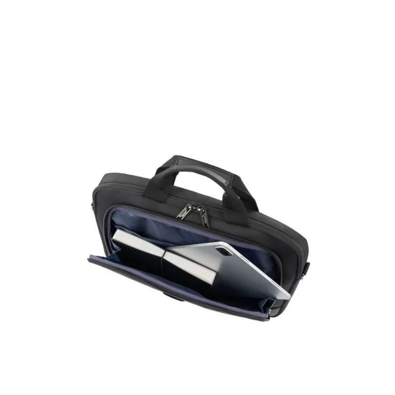Bass Briefcase Black - American Tourister Business Bag With Laptop Compartment & Antimicrobial Lining