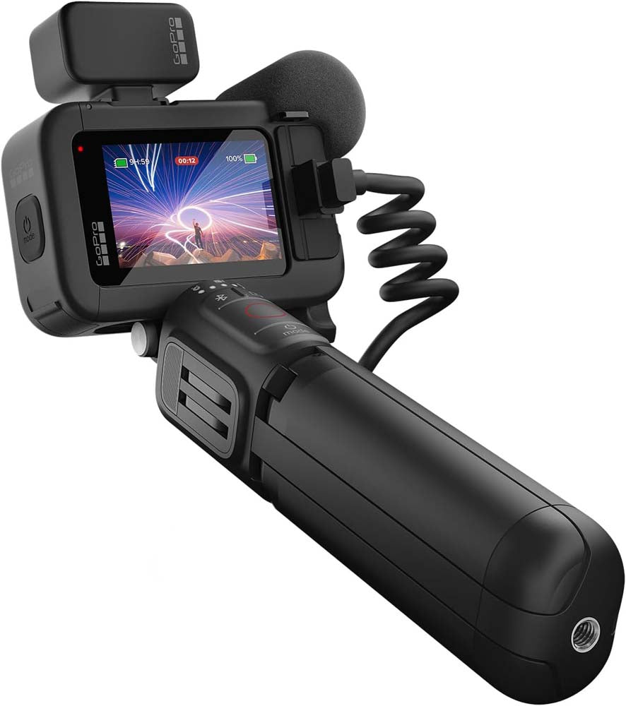GoPro HERO12 Black Action Camera – 5.3K HDR Video, Battery Grip, Live Streaming