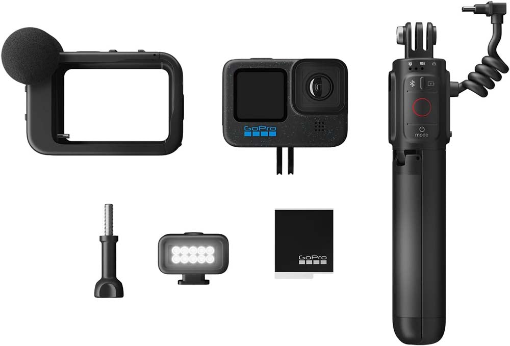 GoPro HERO12 Black Action Camera – 5.3K HDR Video, Battery Grip, Live Streaming