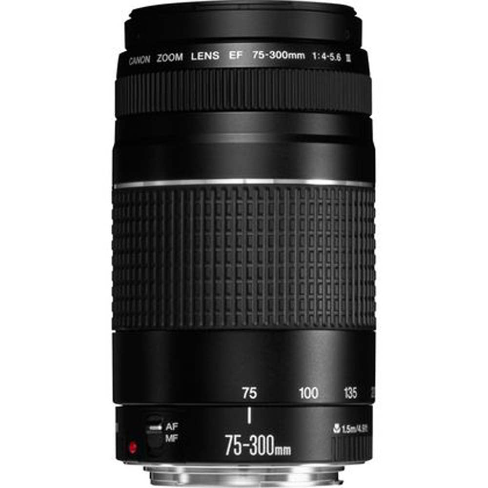 Telephoto Zoom Lens Canon EF 75-300mm f/4-5.6 III Compact Lightweight DSLR
