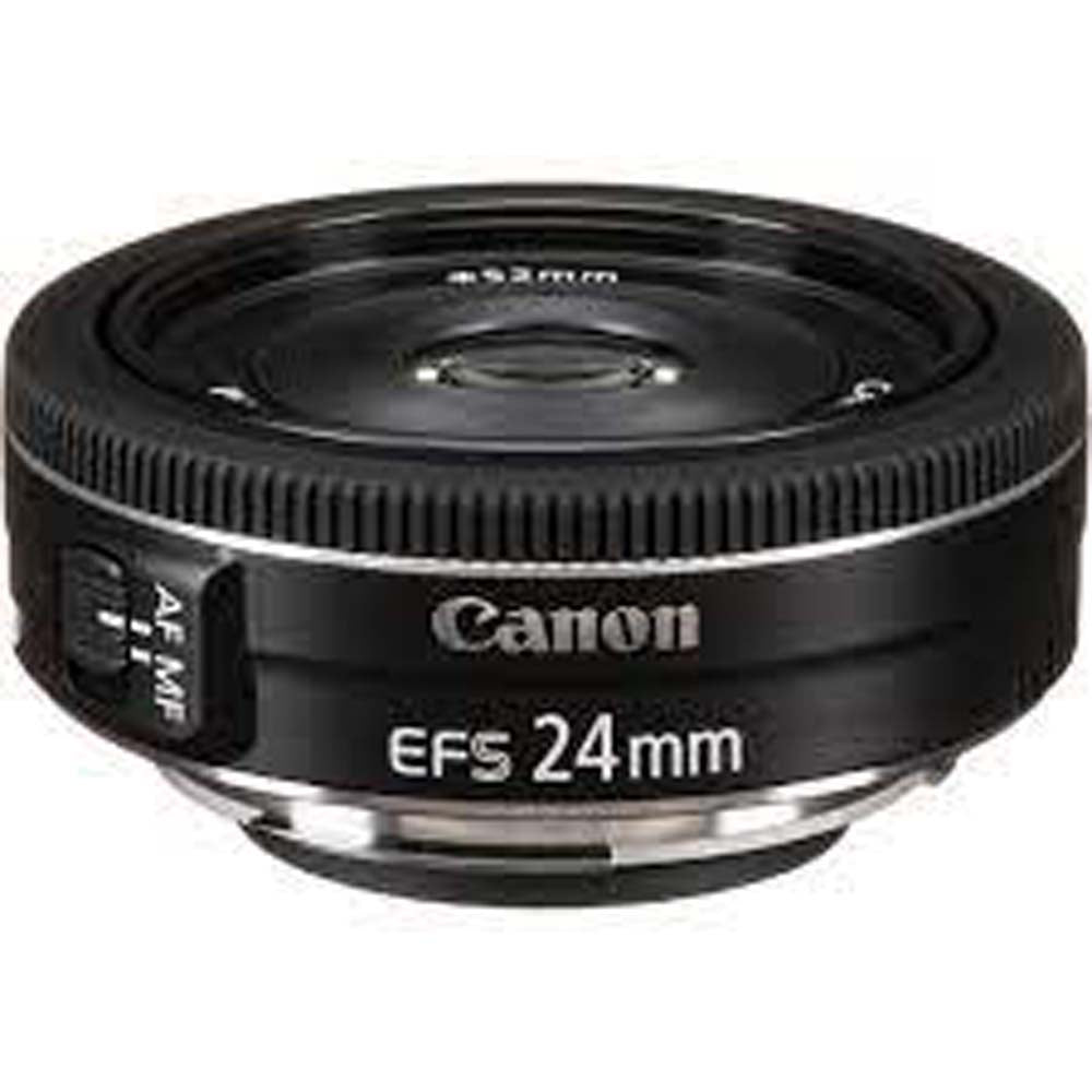 Canon EF-S 24mm Lens - Compact Pancake Design for Travel Photography | Large Aperture & Quiet Focusing