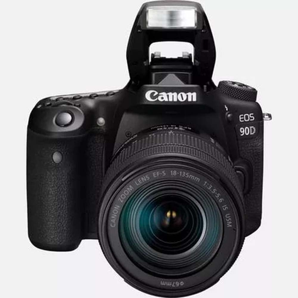 Canon 90D DSLR Camera with 18-135mm Lens Kit - 32.5MP APS-C Sensor, 4K Video