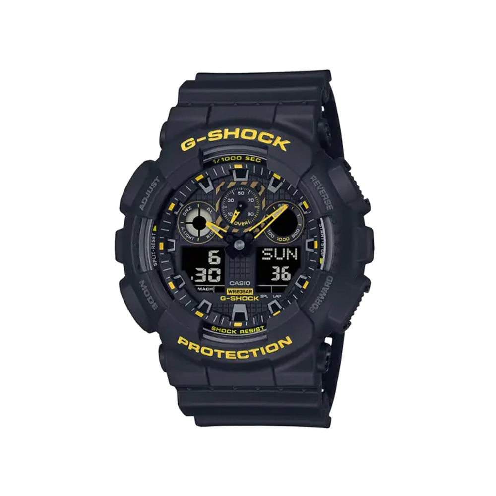 Casio G-Shock Watch - Men's Casual Black Yellow Shock Resistant Timepiece