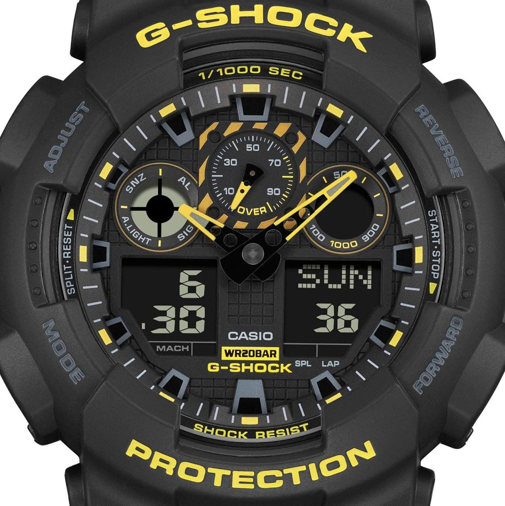 Casio G-Shock Watch - Men's Casual Black Yellow Shock Resistant Timepiece