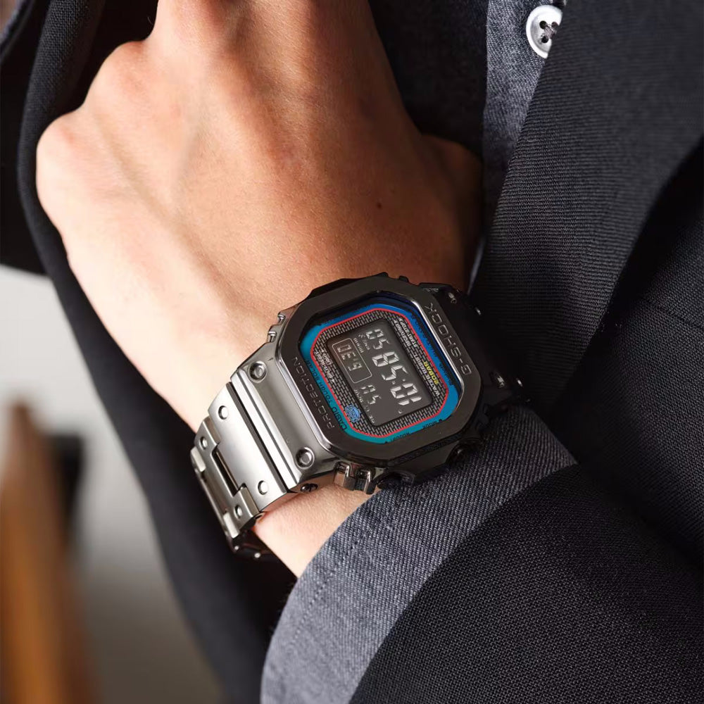 G-SHOCK Metal Watch – Men's Stainless Steel Shock Resistant Solar Powered Timepiece