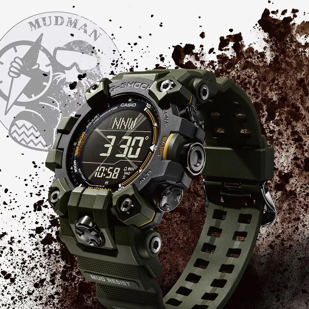 G-Shock Mudman Watch – Rugged Outdoor Shock Resistant Triple Sensor Timepiece