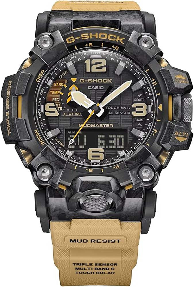 G-Shock Mudmaster Watch - Shock Resistant Analog Digital Timepiece with Altimeter