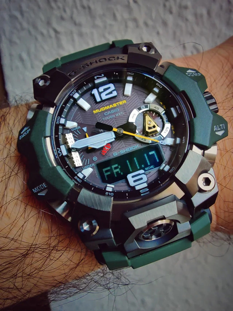 G-Shock Mudmaster Watch - Tough Outdoor Analog Digital Timepiece with Triple Sensor Compass