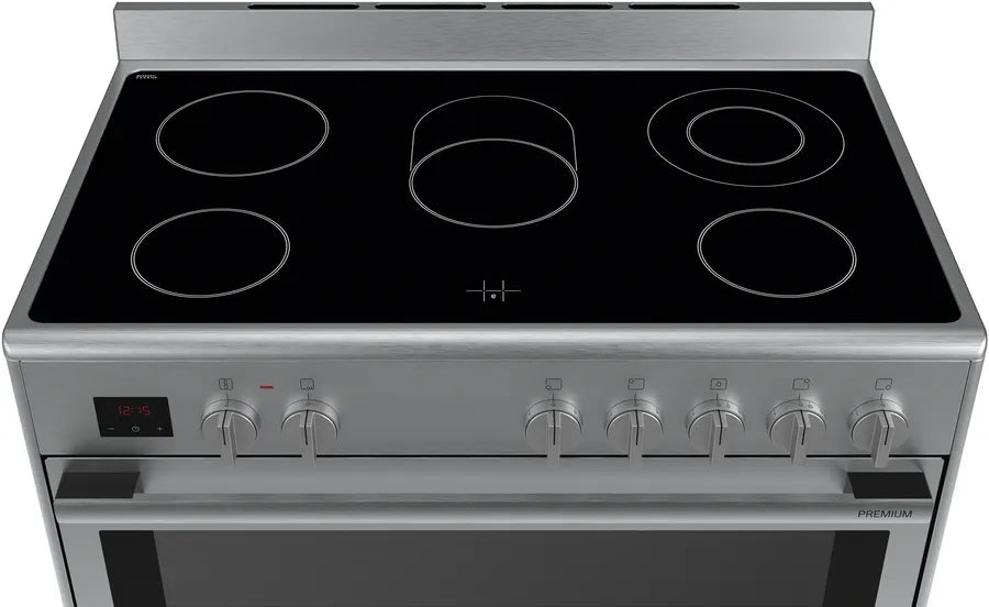 Bosch Electric Range Cooker 90cm | 5 Zone Stainless Steel Oven With Rotary Spit