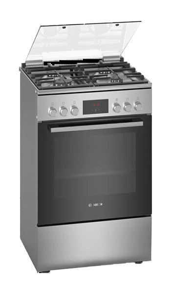 Bosch Gas Cooker - Stainless Steel Freestanding Gas Cooker With Multifunction Oven