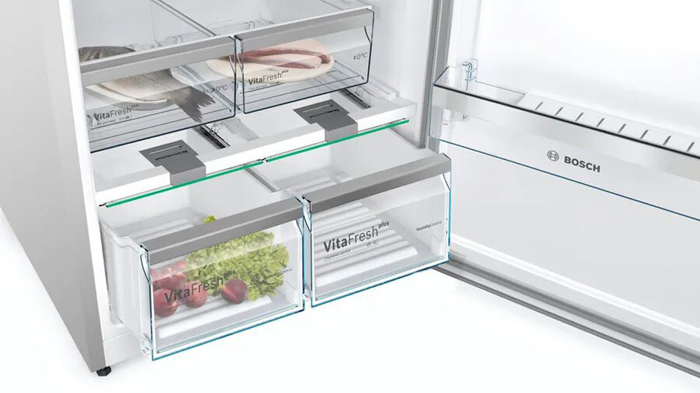 Bosch Series 6 Refrigerator – Large Capacity Top Mount Fridge With VitaFresh & NoFrost
