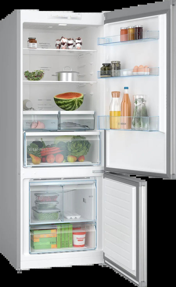 Bosch Series 4 Refrigerator - 530L Large Capacity Fridge with VitaFresh System & NoFrost Bottom Freezer