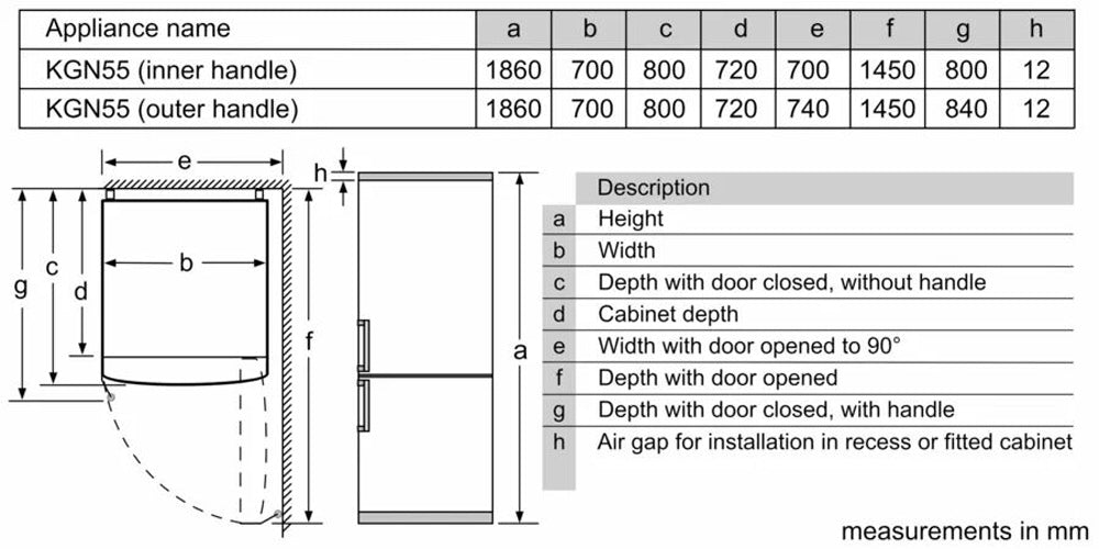 Bosch Series 4 Refrigerator - 530L Large Capacity Fridge with VitaFresh System & NoFrost Bottom Freezer