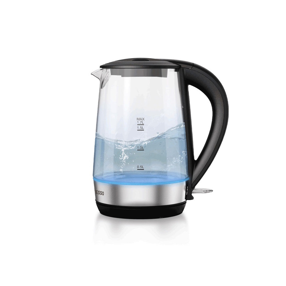 Quick Boil Kettle - LePresso 360 Glass Water Kettle 1.7L With LED Indicator