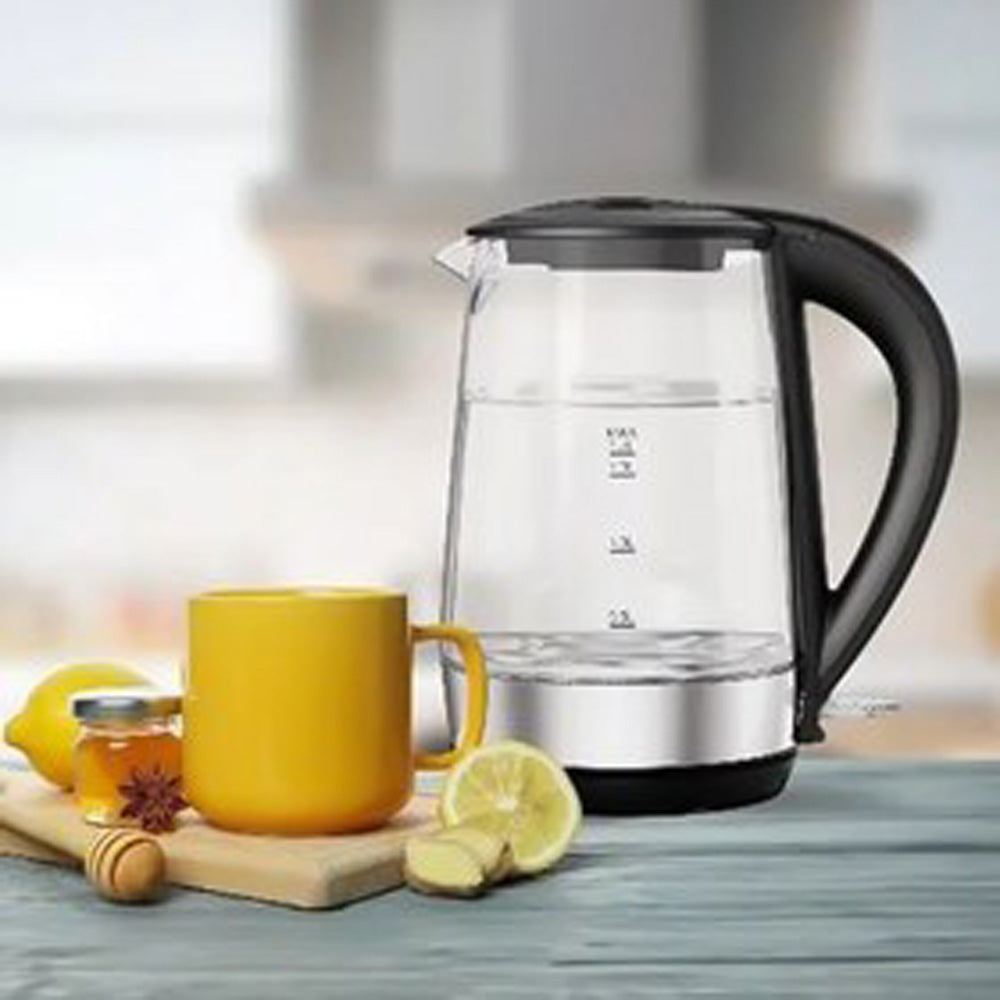 Quick Boil Kettle - LePresso 360 Glass Water Kettle 1.7L With LED Indicator