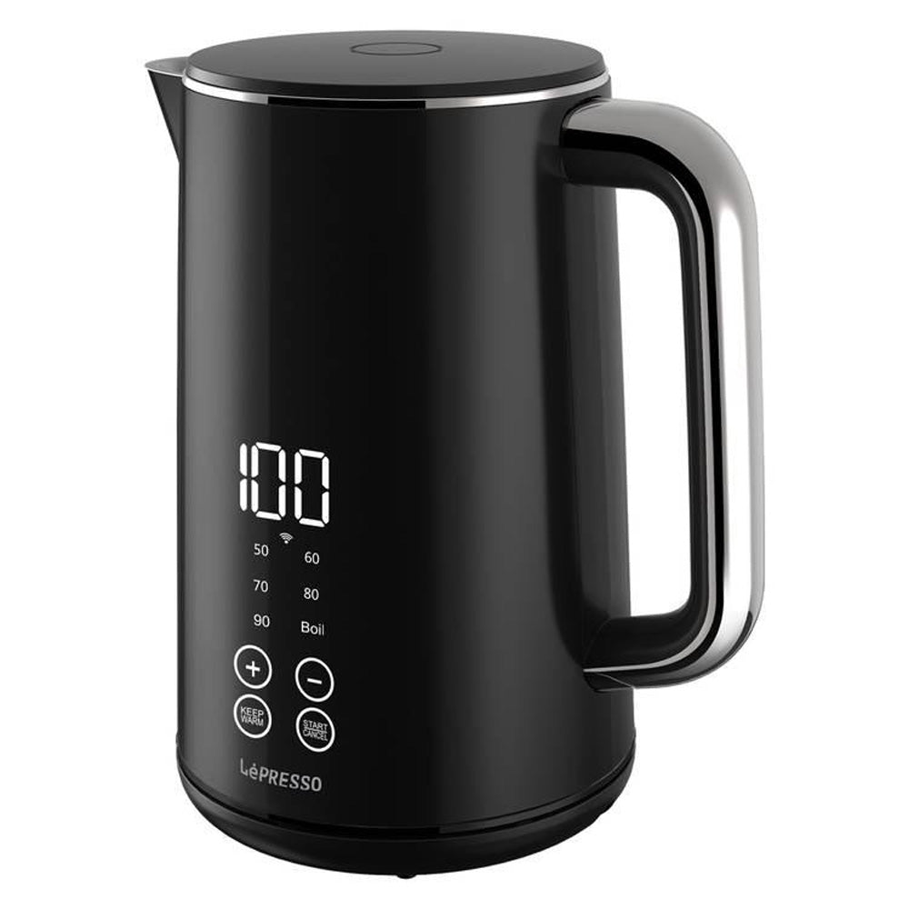 Smart Electric Kettle - LePresso 1.7L Double Wall Stainless Steel Touch Panel