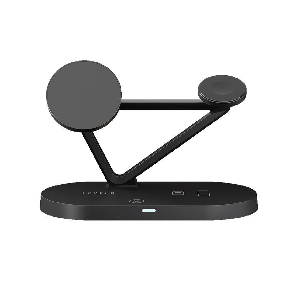 Wireless Charging Pad - Levelo Premio 5 In 1 MagSafe Compatible Charger with LED Light