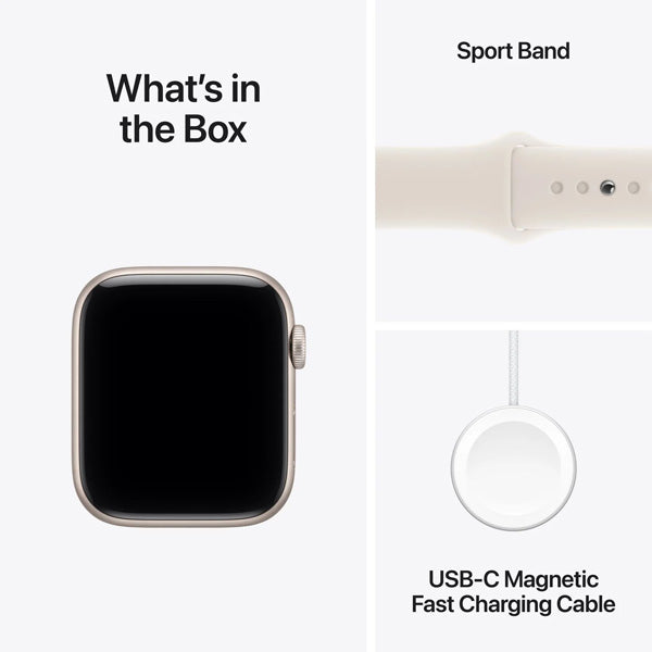Apple Watch SE GPS Smartwatch – 44mm Aluminum Case | Heart Rate Sensor, Swim-Proof