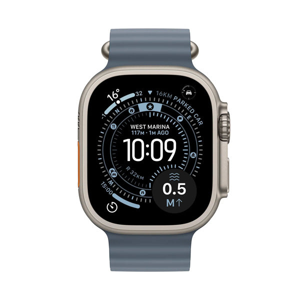 Apple Watch Ultra 3 GPS Cellular Smartwatch – Titanium Case, Ocean Band, Long Battery Life