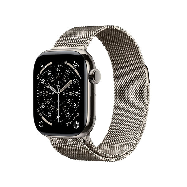 Apple Watch Series 11 GPS Cellular – Titanium Smartwatch With Milanese Loop Band