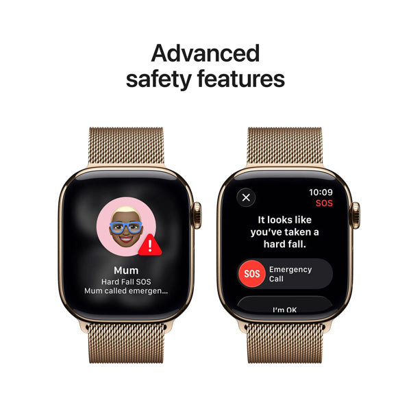 Apple Watch Series 11 GPS Cellular Smartwatch - Titanium Case, Milanese Loop Band