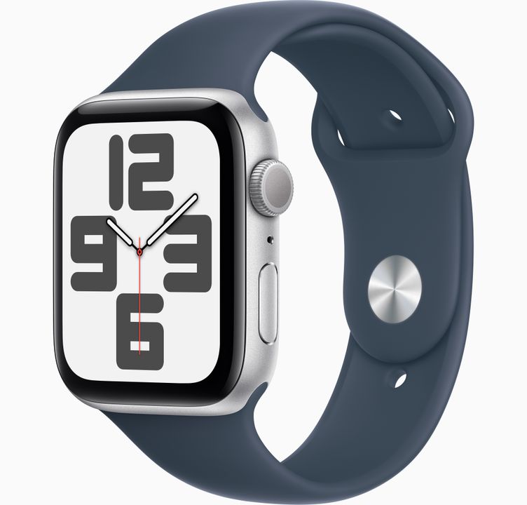 Apple Watch SE 44mm GPS Smartwatch - Storm Blue Sport Band, Aluminum, Retina Display