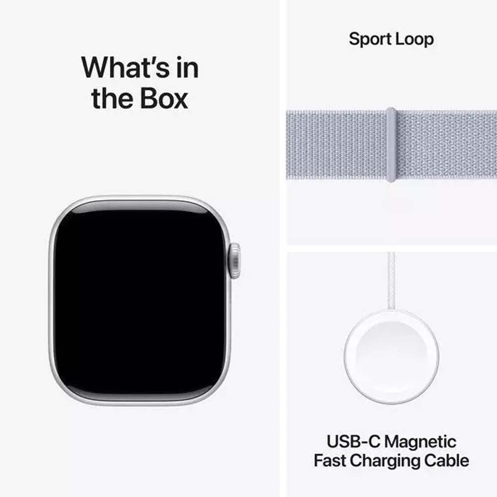 Apple Watch Series 10 GPS Smartwatch - Aluminum Case, Sport Loop Band, Water Resistant