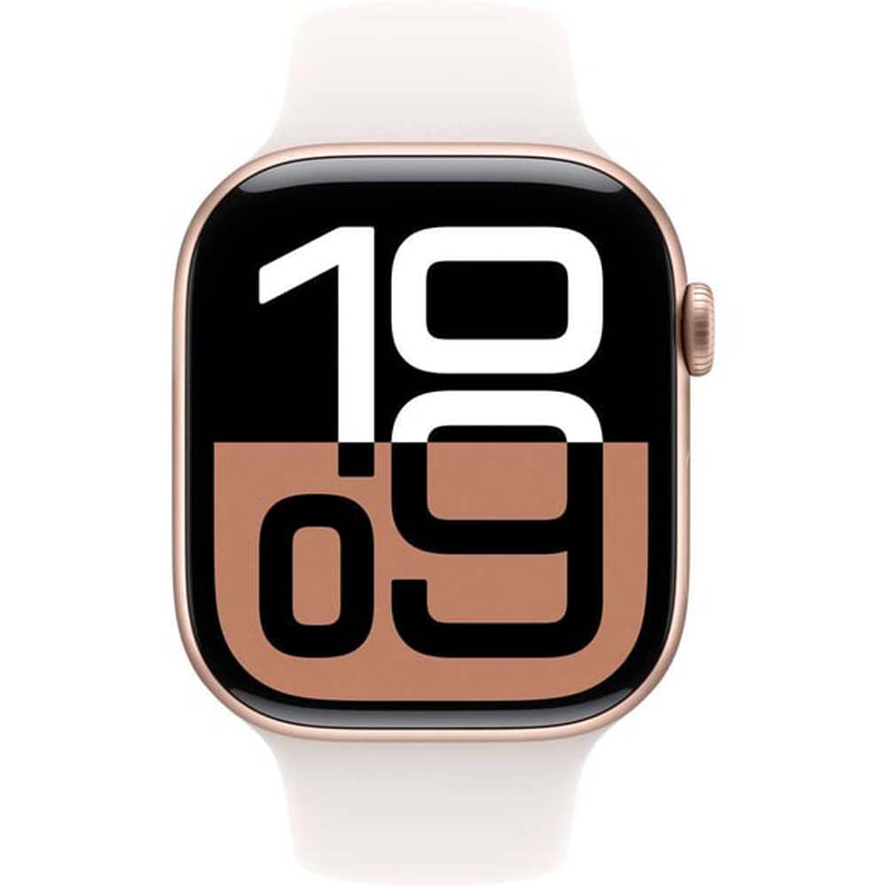 Apple Watch Series 10 GPS Smartwatch - 46mm Rose Gold Sport Band, Health Tracker