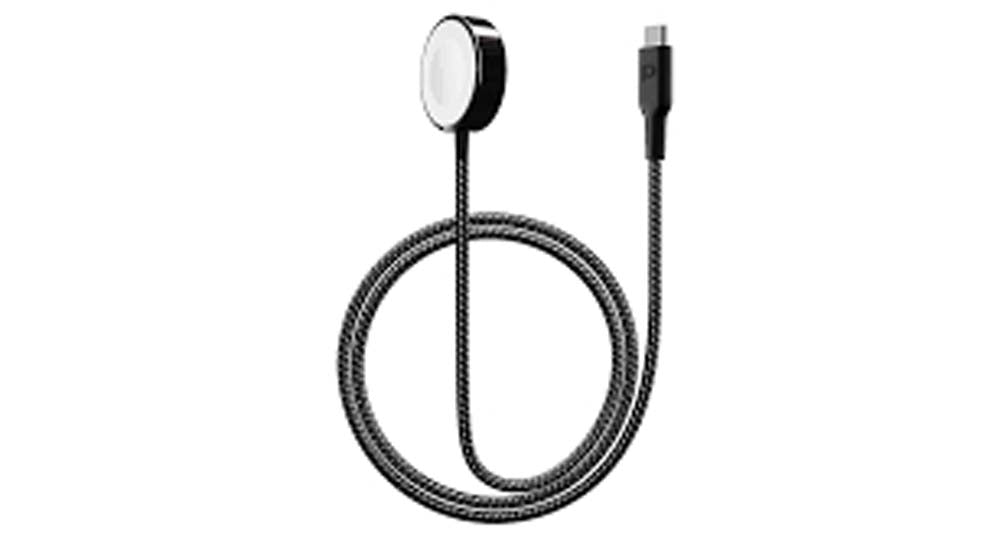 Braided Apple Watch Charger – Powerology Type-C Magnetic Charging Cable 1.2M
