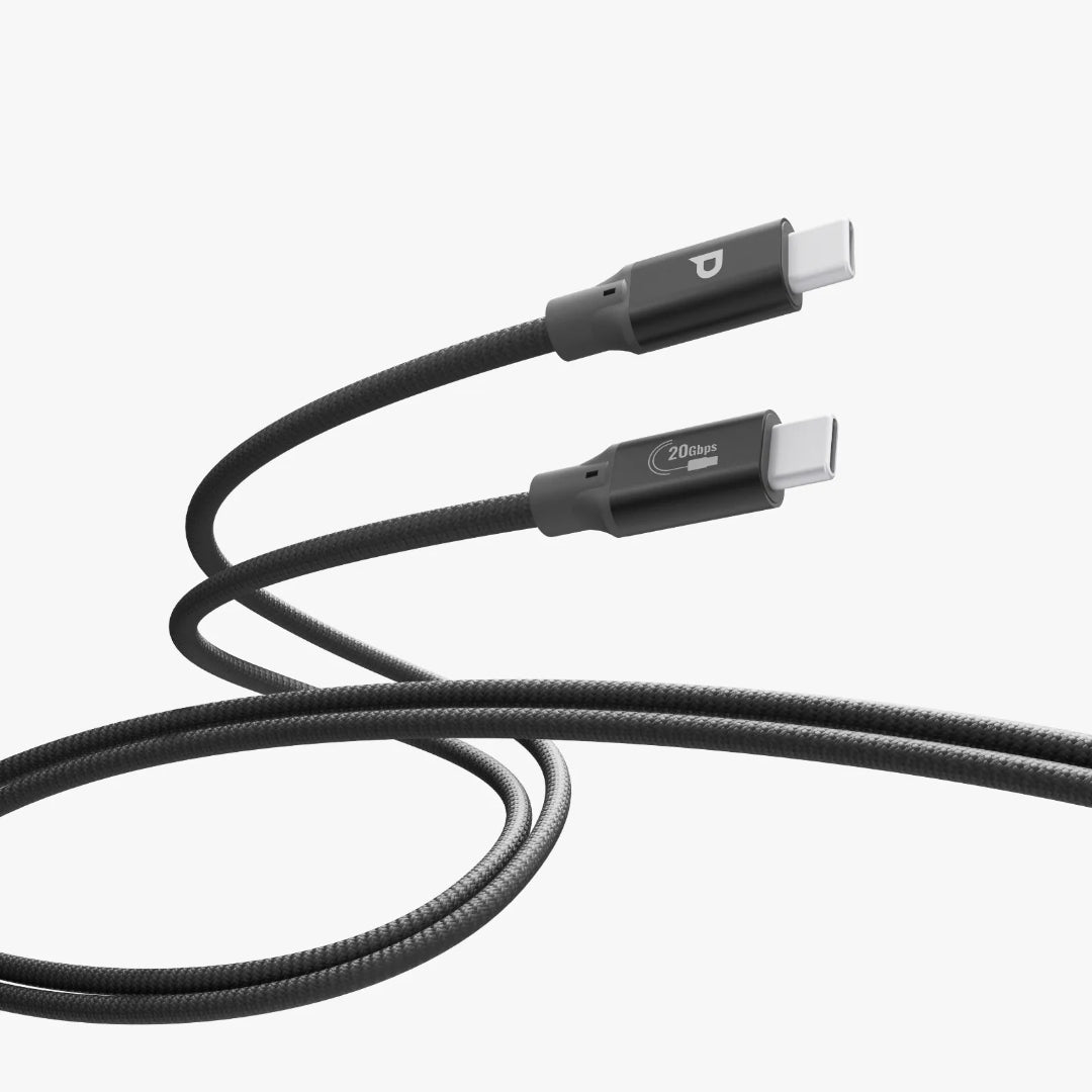 USB-C 240W Cable - Powerology Power Sync Weave 3M Durable Braided Nylon Charger
