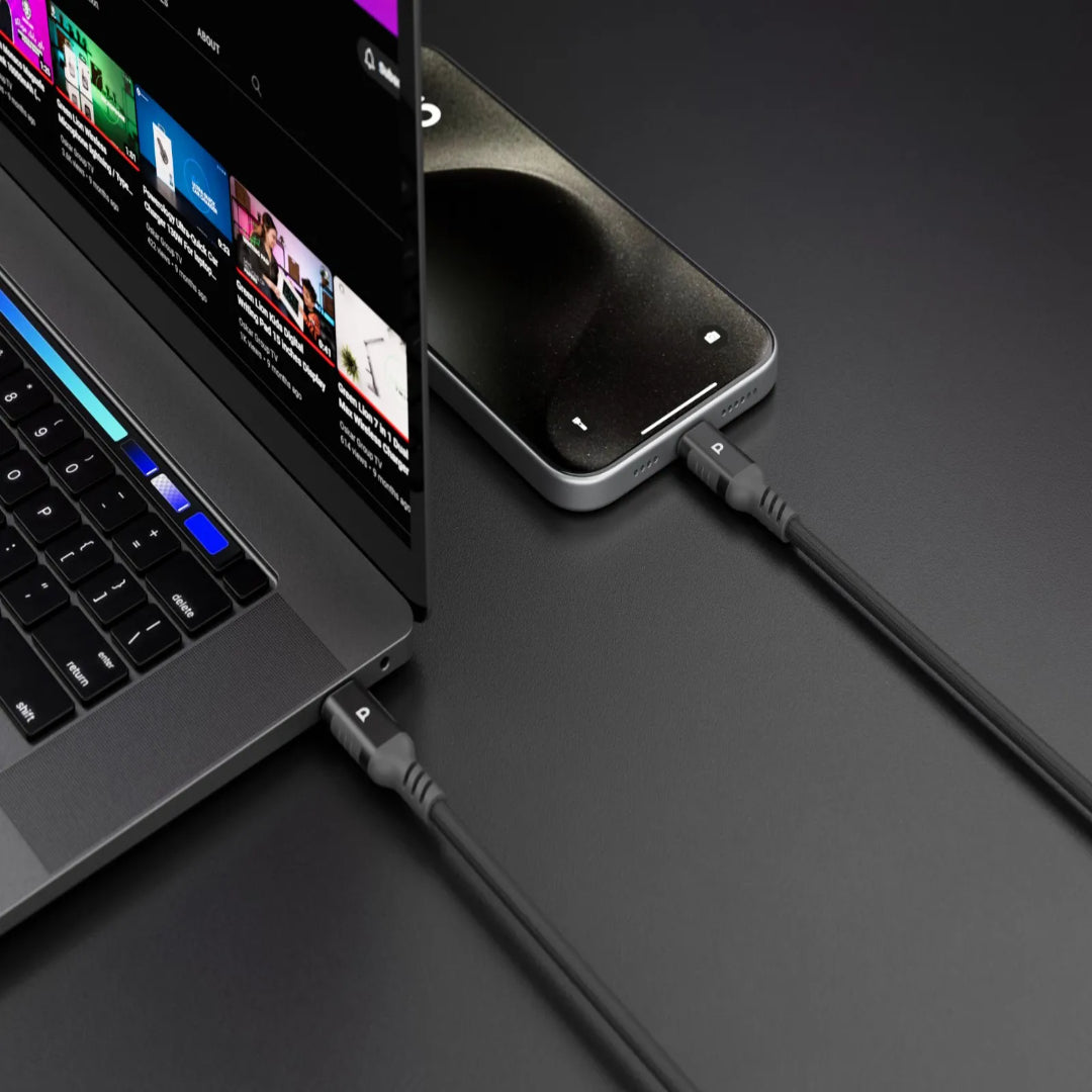 USB-C to Lightning Cable - Powerology Power Sync Braided Nylon 30W PD 3M