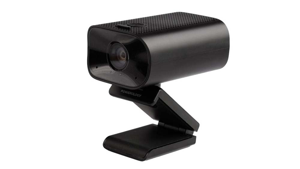 Conference Webcam Powerology 1080P HD Video Call Camera With Dual Mic & Tripod
