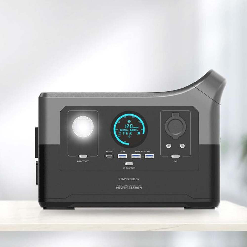 Portable Power Generator - Powerology 700W Smart Power Station with LiFePO4 Battery Pack