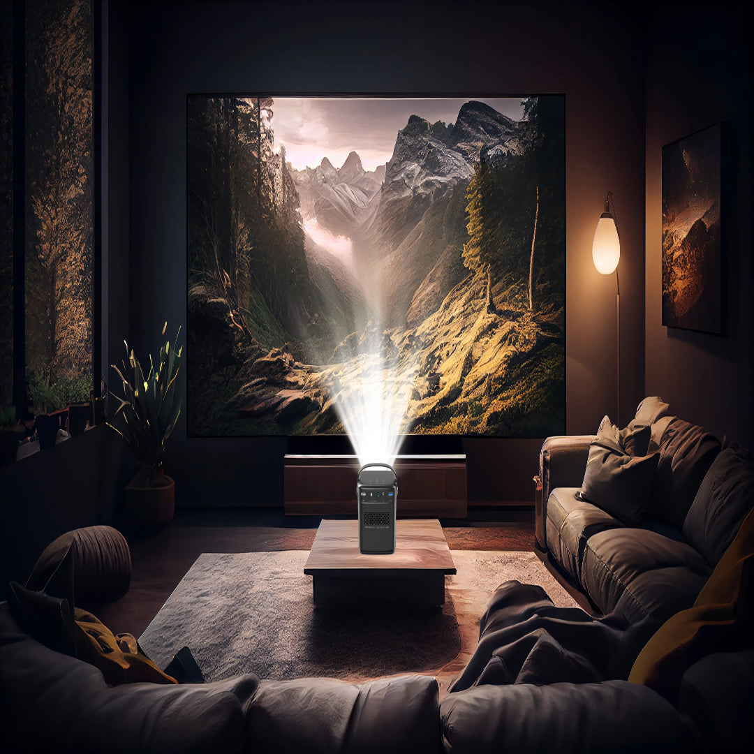 Portable Google Projector - Powerology Starbeam 100 Inch DLP Multimedia Projector