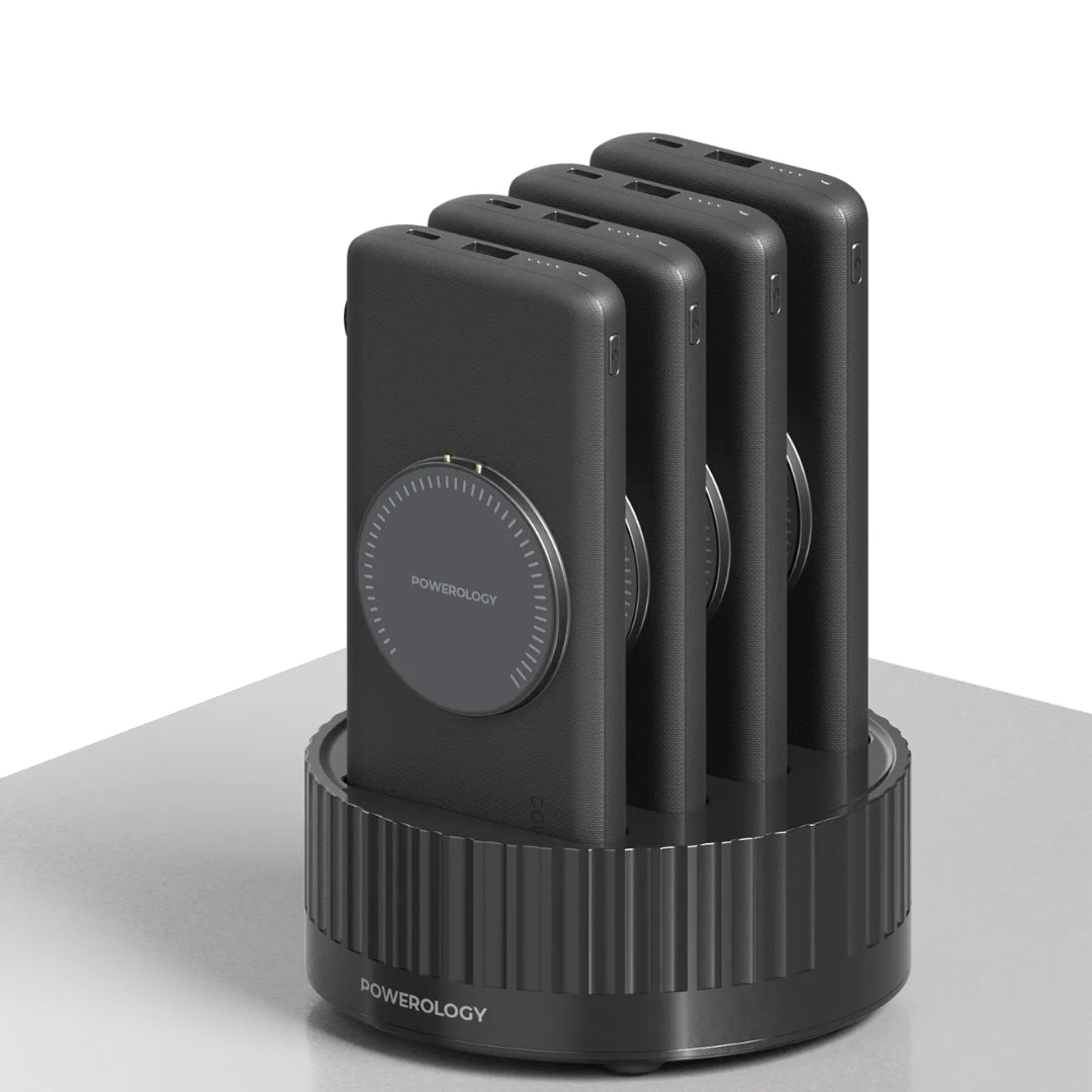 10000mAh Powerbank - Portable Charger with Built-In Lightning & USB-C Cables
