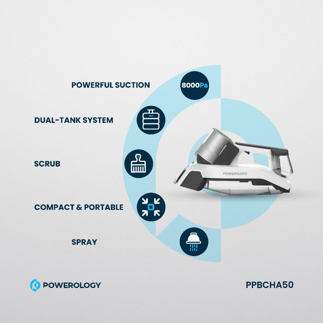 Cordless Spot Cleaner – Portable Carpet Cleaner with Two Tank Cleaning System