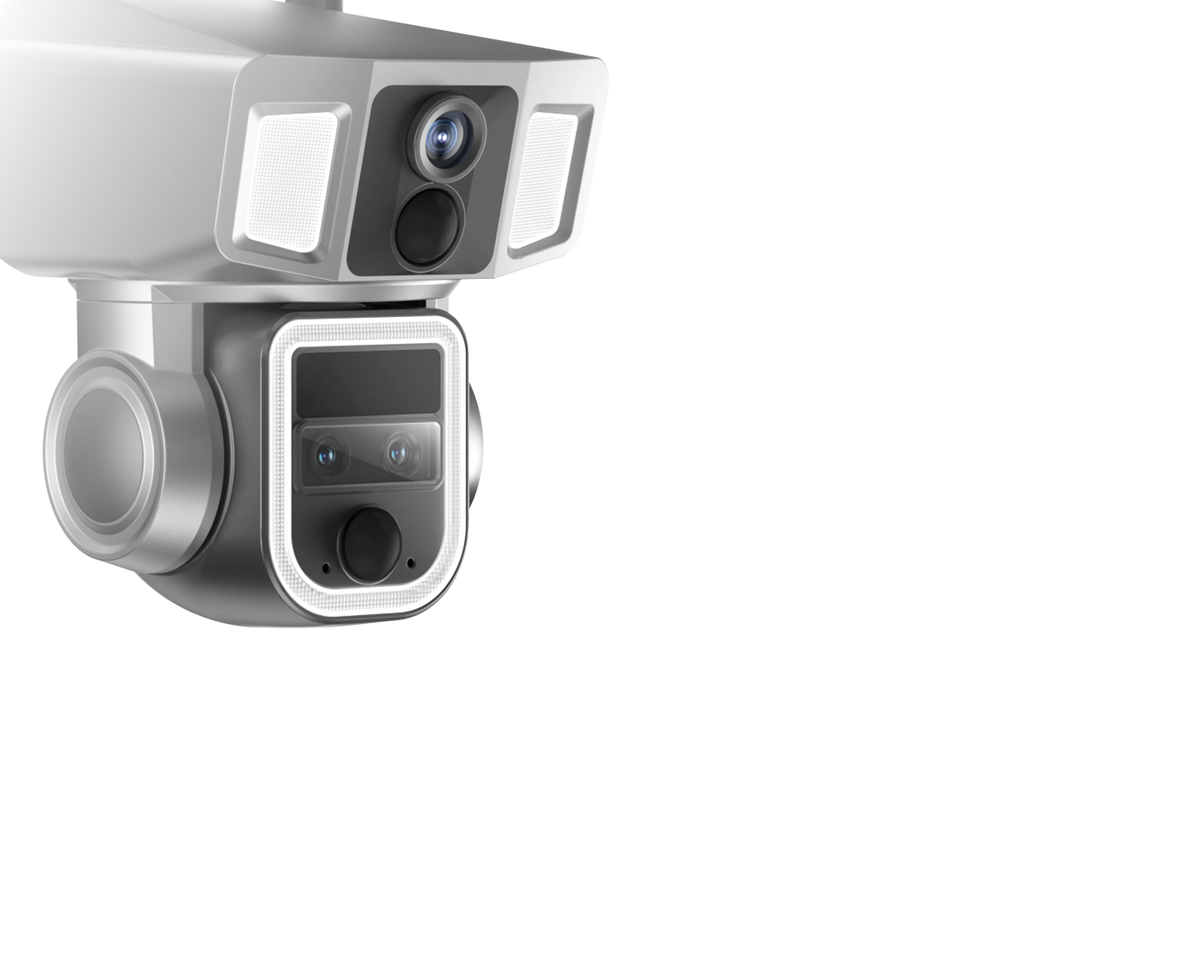 4G WIFI Security Camera - Outdoor Surveillance 360 Degree Dual Lens 10x Optical Zoom