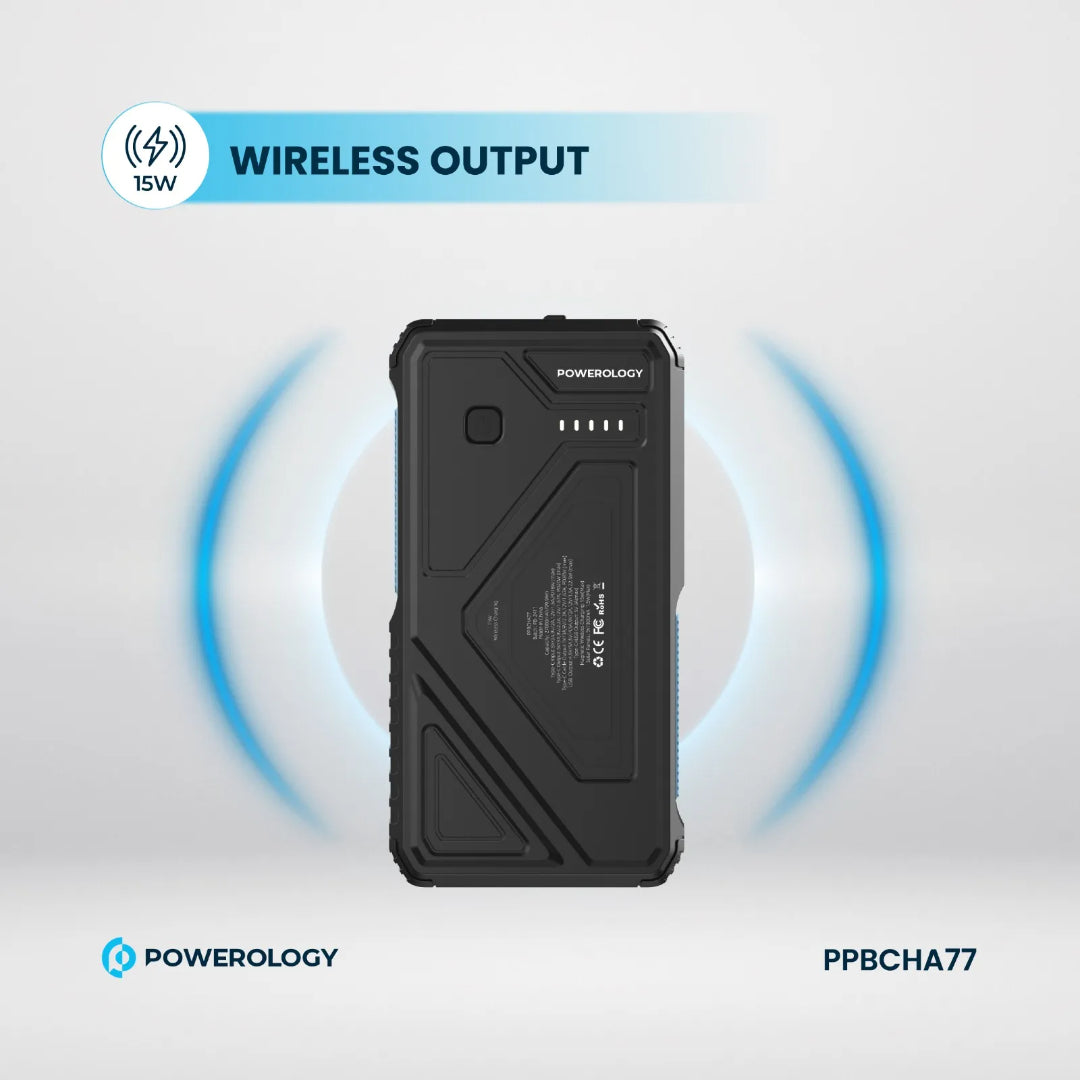 Solar Wireless Power Bank - 27000mAh Portable Charger with Fast Charging & Solar Panel