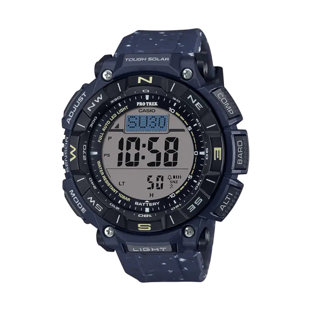 Casio Protrek Watch - Solar Powered Outdoor Watch With Triple Sensor Technology & Altimeter