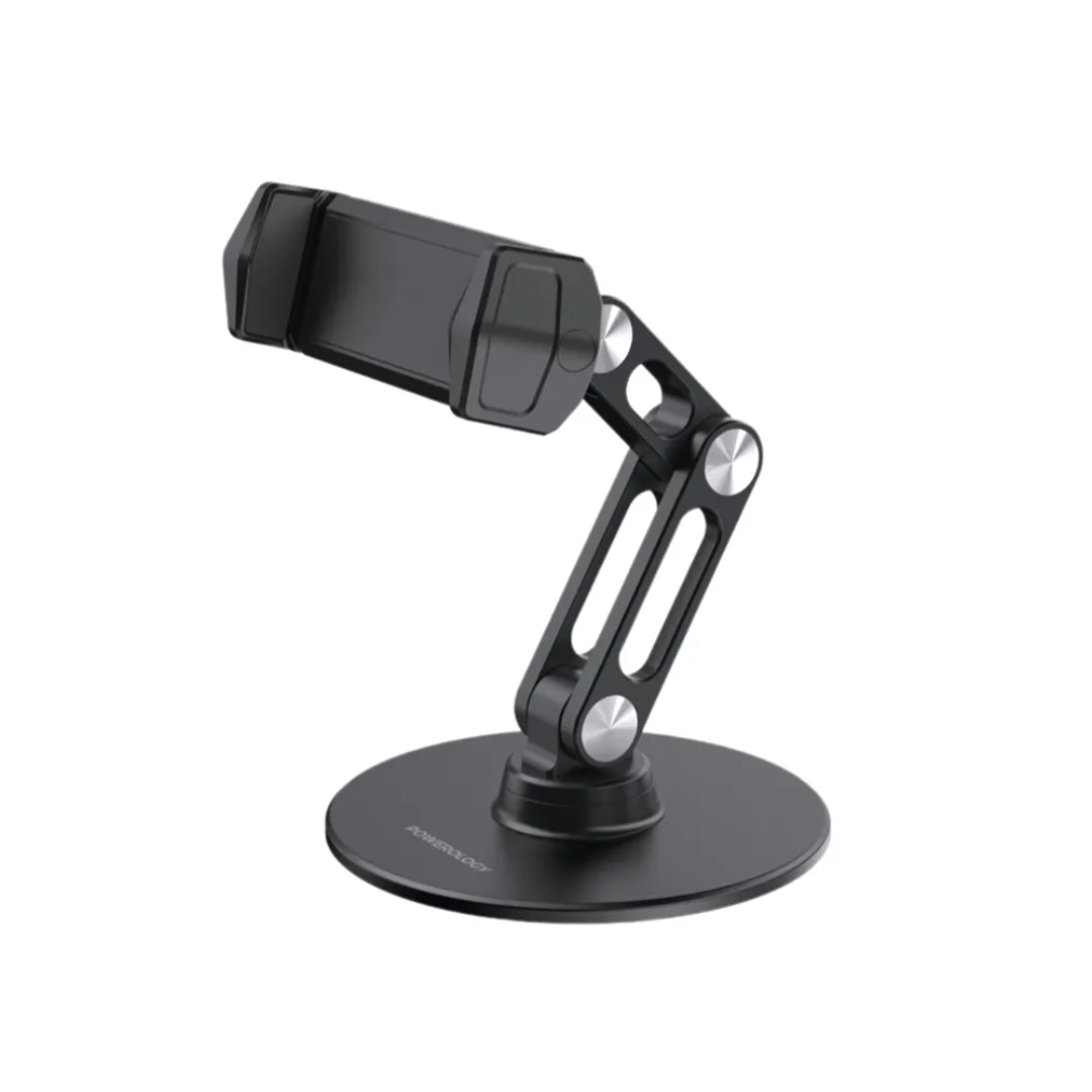 Multi-Angle Phone Stand - Adjustable Stable Holder with Rotating Metal Base