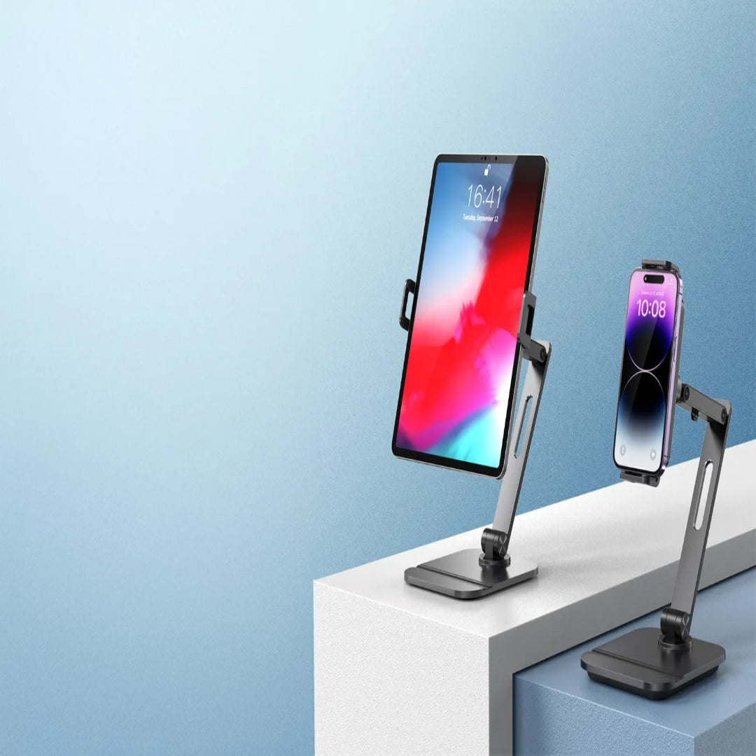 Motorized Phone Mount - Powerology Smart-Clamp Adjustable Tablet Stand