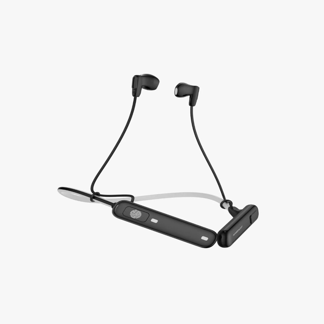 ENC Neckband Headphones - Powerology Wireless In-Ear Earbuds with 60H Battery Life