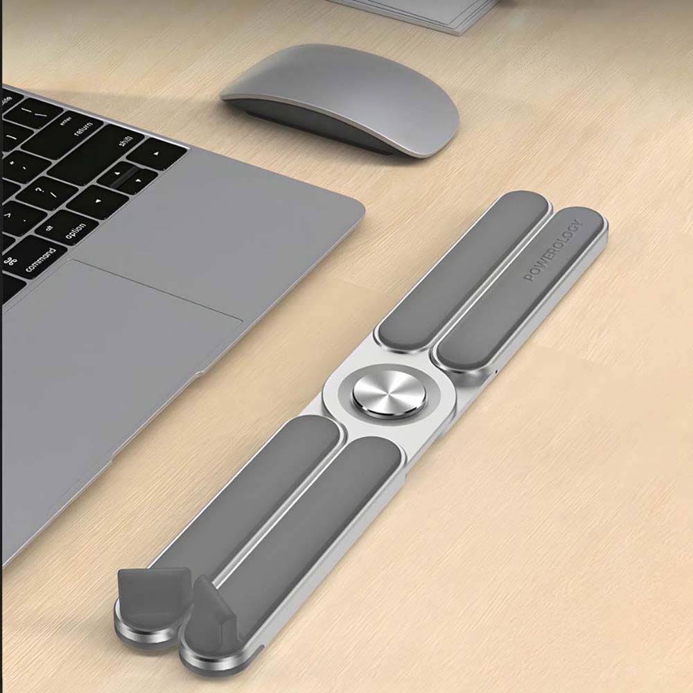Aluminium Laptop Stand - Foldable Adjustable Portable Riser With 7 Height Levels