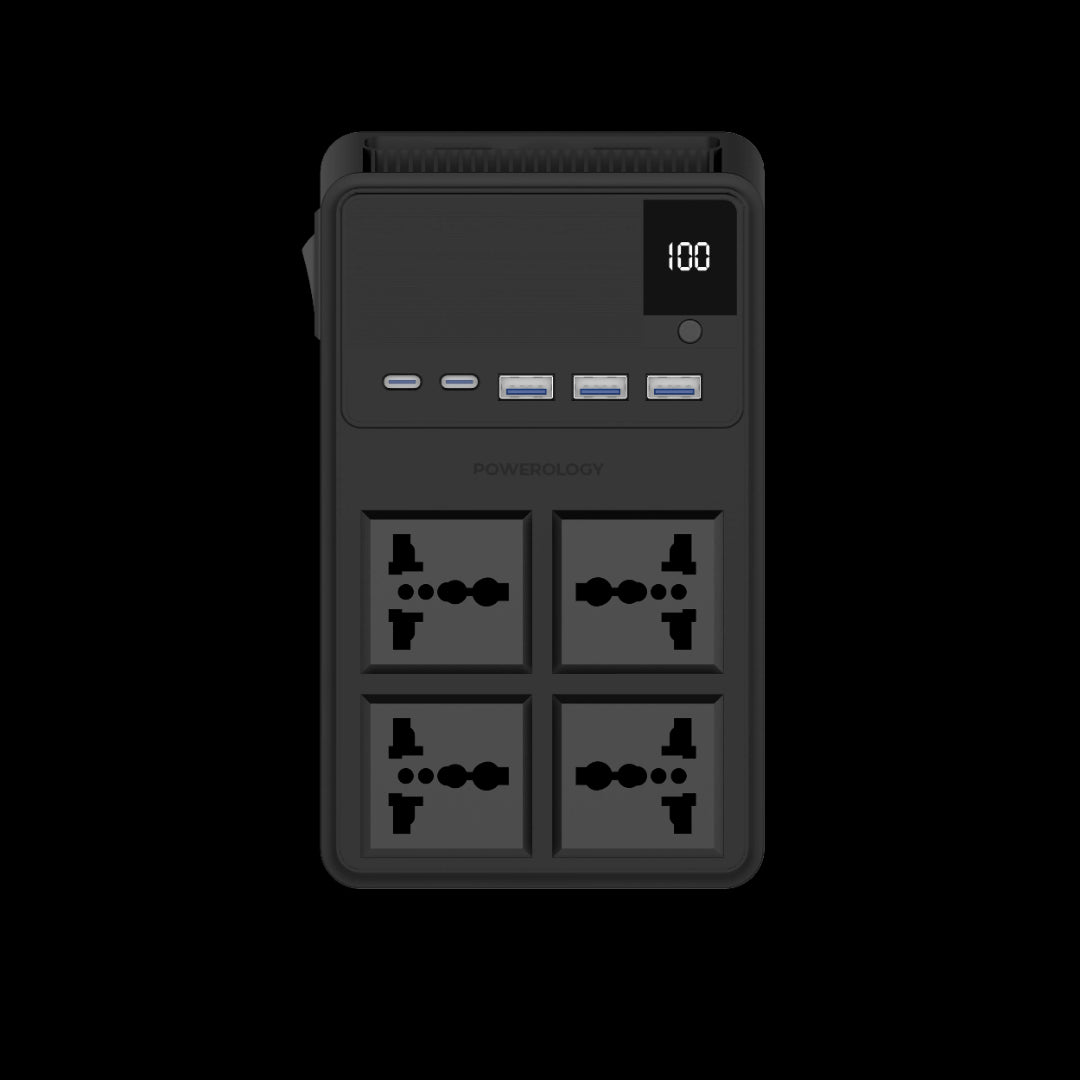 2500W Power Strip - Retractable Power Strip with USB Charging & Universal AC Sockets