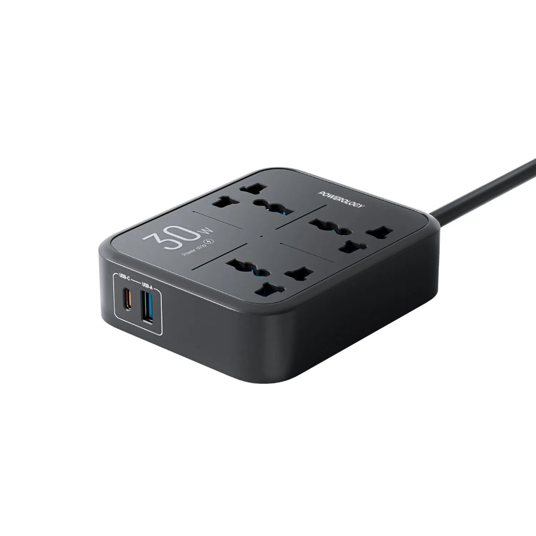Power Strip 3250W - USB-C & USB-A Power Extension Lead With Built-In Fuse Protection