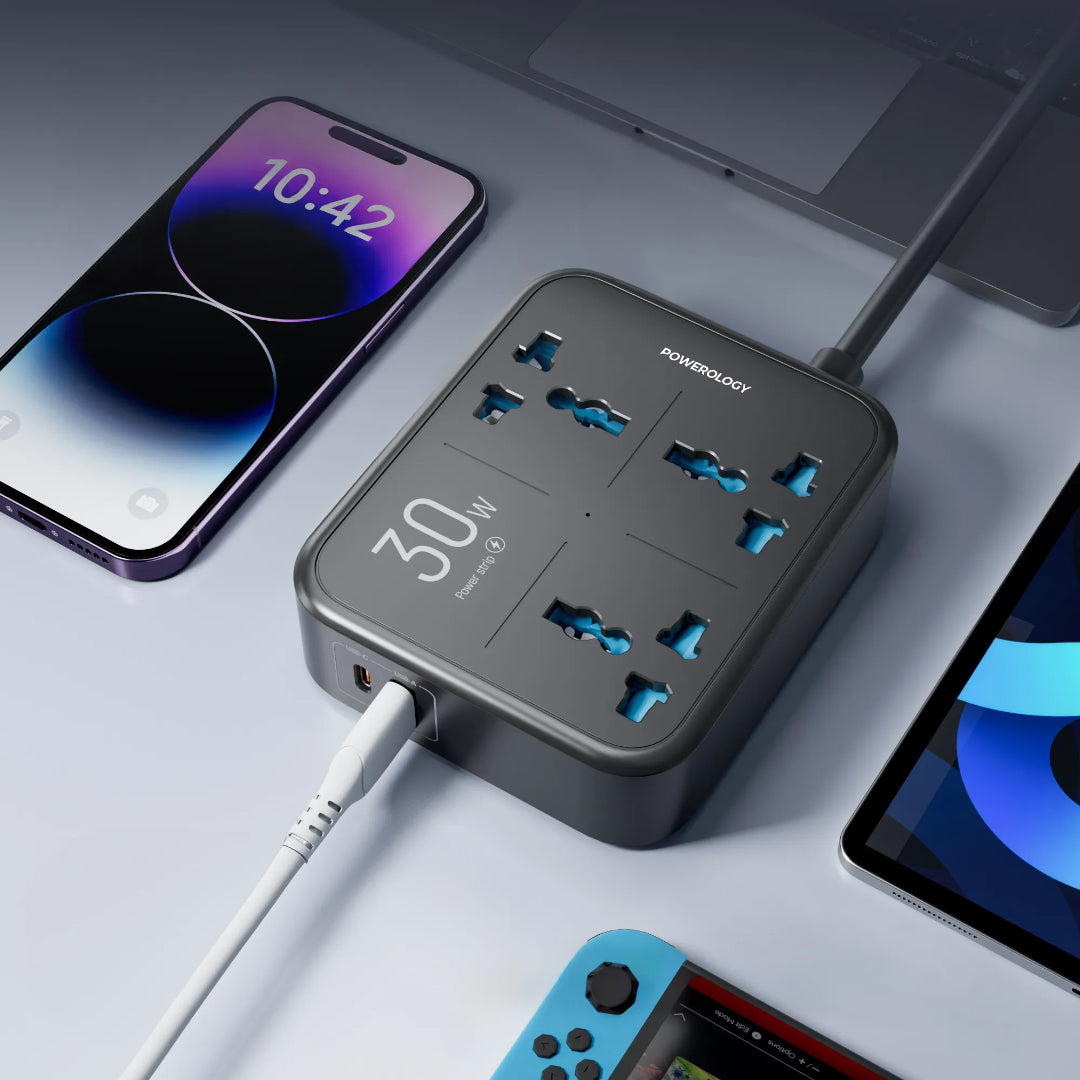 Power Strip 3250W - USB-C & USB-A Power Extension Lead With Built-In Fuse Protection