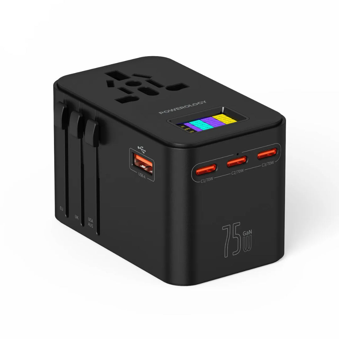 GaN 75W Charger - Universal Fast Charger With Power Delivery & USB-C Ports
