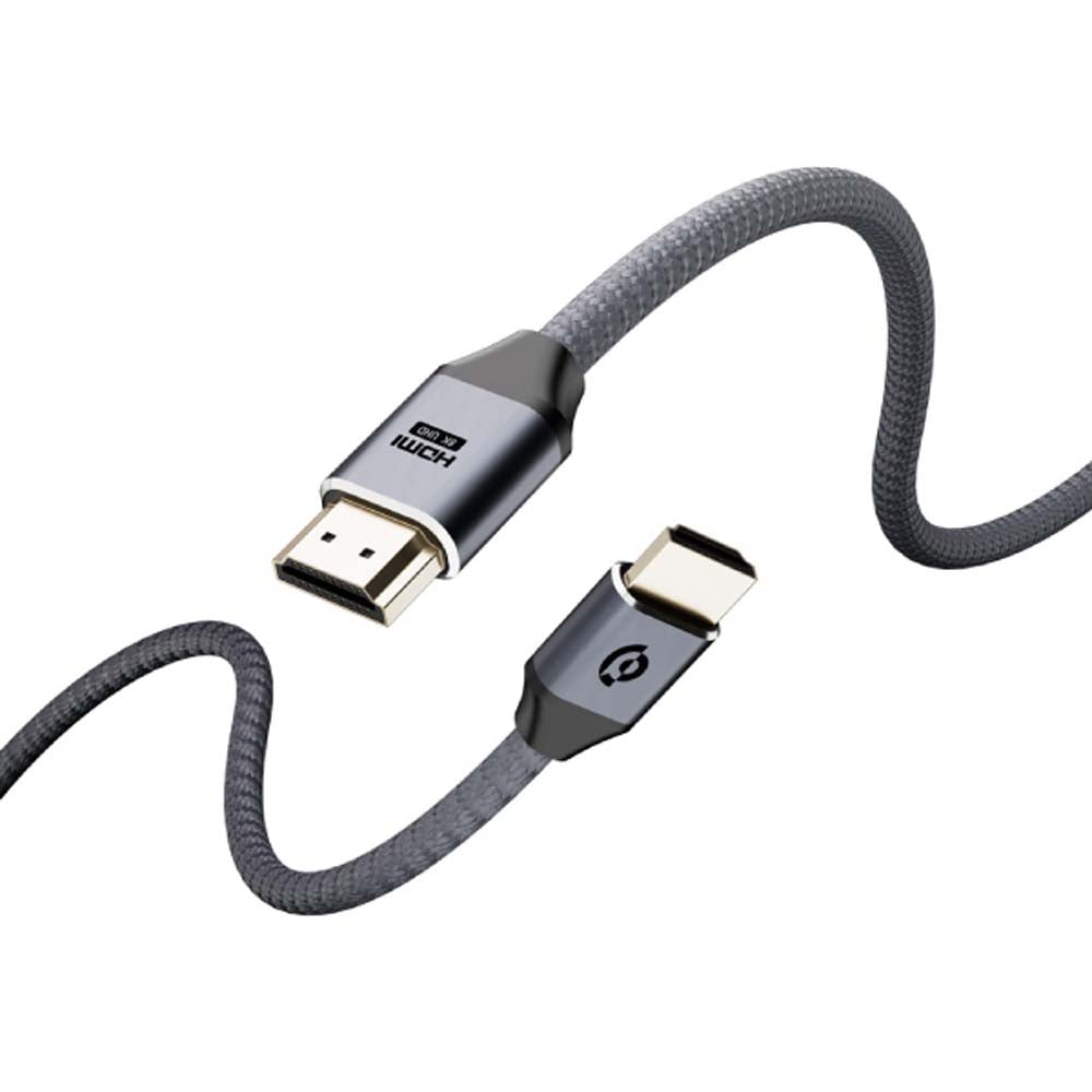 8K HDMI Cable - Powerology Braided Texture Cable With Gold Plated Connector 2M