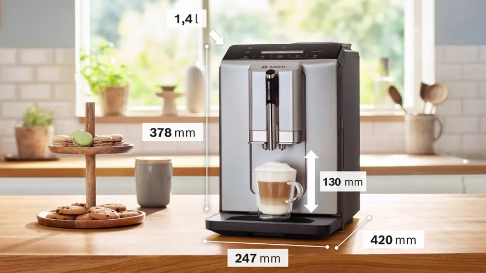 Bosch Coffee Machine - Automatic Coffee Maker With Ceramic Grinder & LCD Display