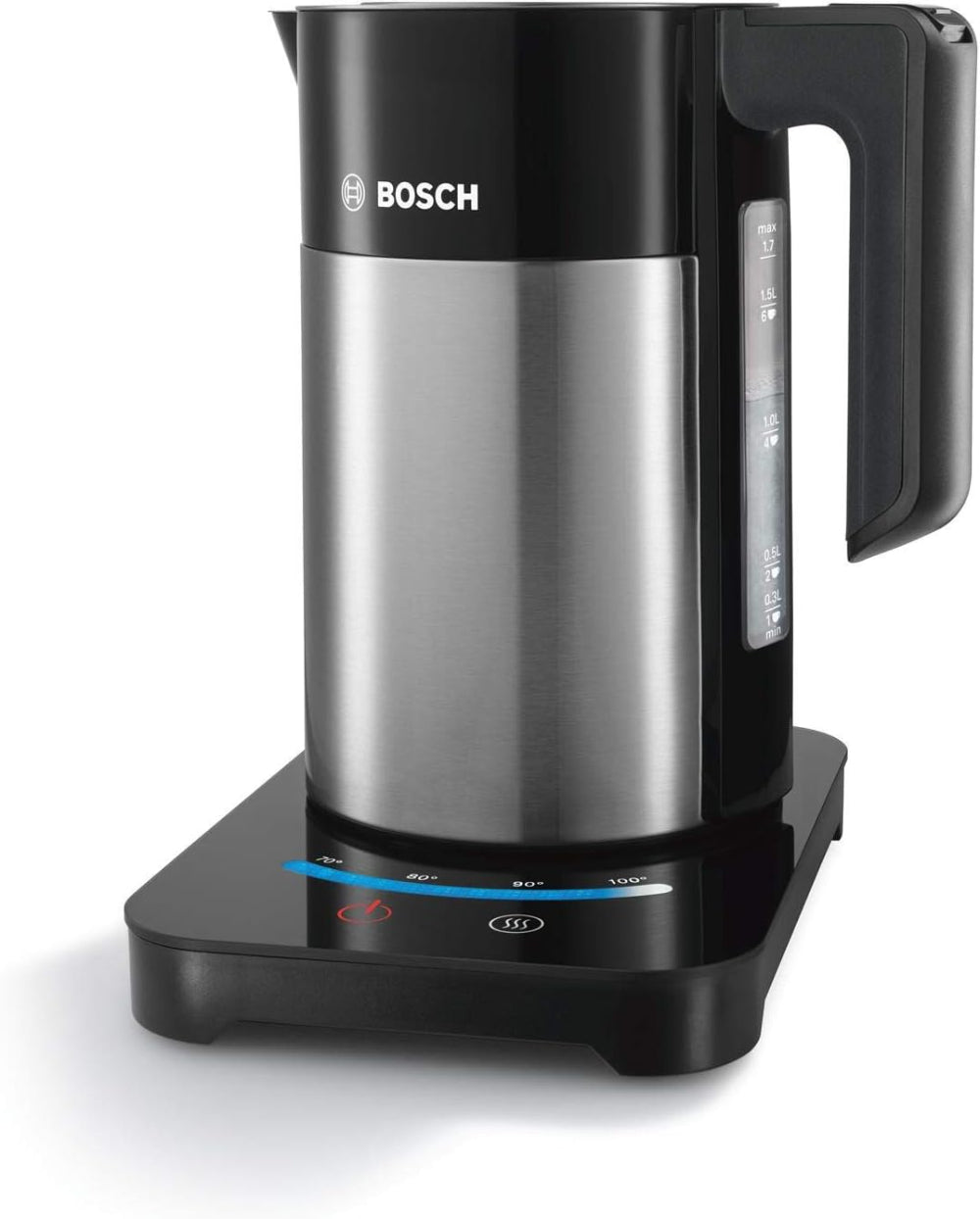 Cordless Electric Kettle - Bosch Sky 1.7L Stainless Steel Jug With Temperature Control